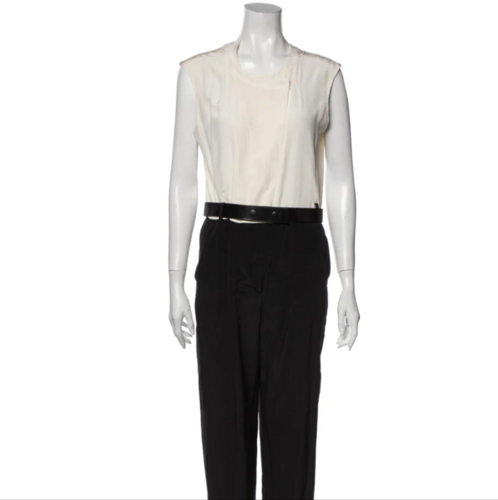 Elizabeth and James Black and White Jumpsuit with Classic Silhouette